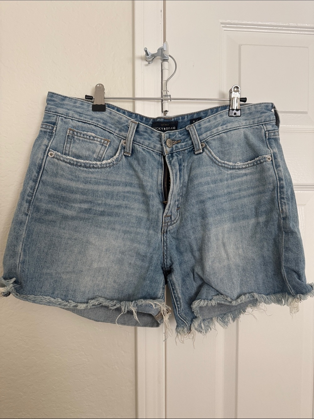 Lucky Brand Washed Light Blue Denim Cutoff Shorts